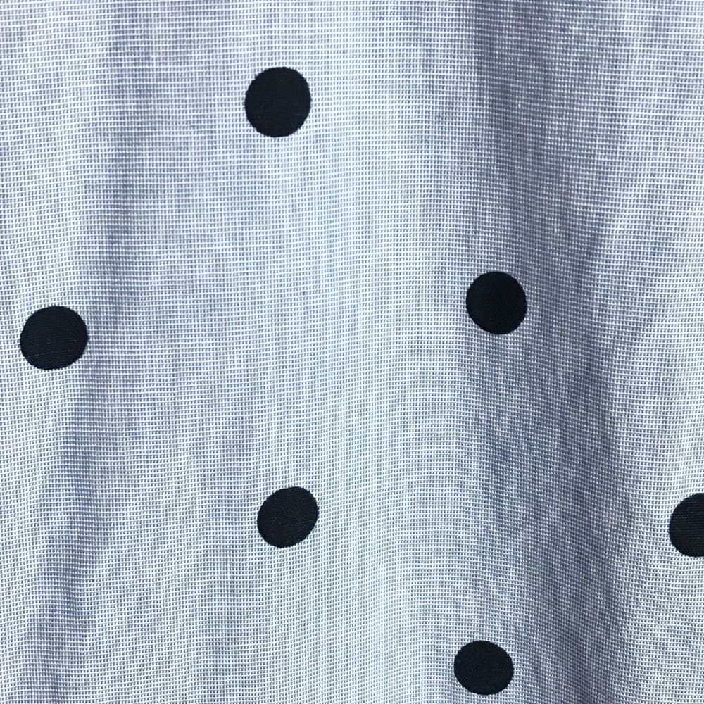 Talbots Blue Polka Dot Blouse - Picture 4 of 16